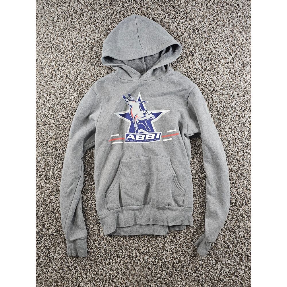 American Bucking Bull Boys Sz L Pullover Hoodie Sweatshirt Rodeo ABBI